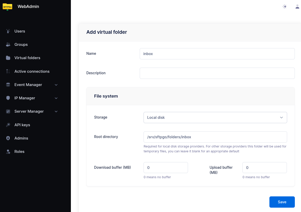 Inbox virtual folder